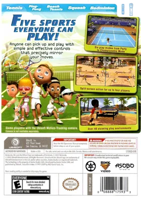 Racquet Sports box cover back